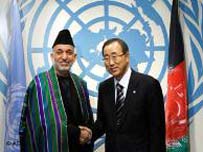 سرمنشی ملل متحد در مورد تعیین نماینده جدیدش در افغانستان با رئیس جمهور کرزی مشورت کرد