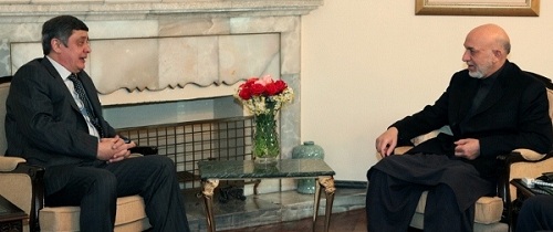 رئیس جمهور کرزی با نماینده خاص روسیه برای افغانستان دیدار کرد