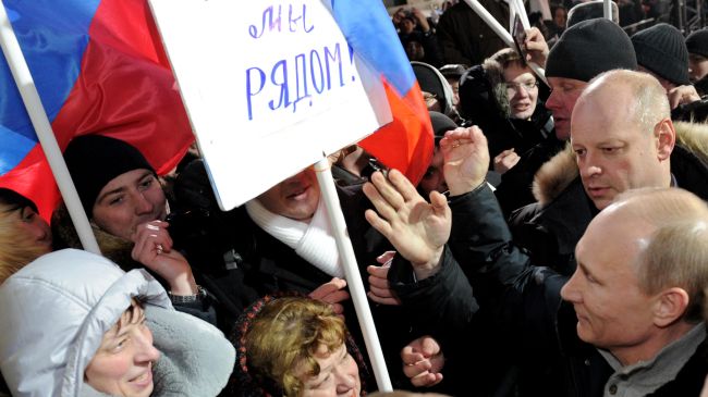 ولادیمیر پوتین، پیروزی خود را در انتخابات ریاست جمهوری روسیه اعلام کرد