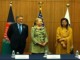 اعلامیه مشترک وزرای امور خارجه افغانستان، ایالات متحده و پاکستان در اولین نشست سه جانبه گروه محوری به سطح وزرای خارجه
