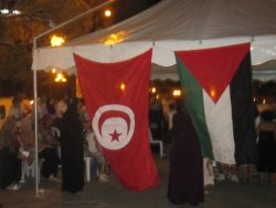 خیمه همبستگی با قدس، مقاومت فلسطین و لبنان در تونس برپا شد