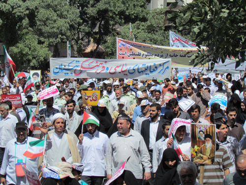 راهپیمایی روز جهانی قدس با حضور گسترده مهاجرین و انصار در شهر مشهد برگزار شد
