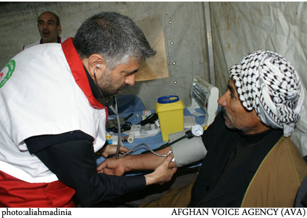 خدمات درمانی جمعیت هلال احمر ایران در بین الحرمین