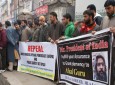 تظاهرات فعالان سیاسی سرینگر علیه نقض حقوق بشر در کشمیر  