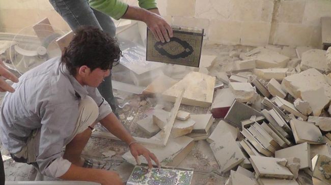 شبه نظامیان یک مسجد متعلق به شیعیان را در سوریه آتش زدند