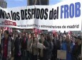 کارکنان بانک های هسپانیه تظاهرات کردند