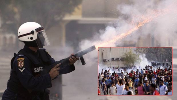 سرکوب تظاهرات بحرینی ها از سوی نظامیان آل خلیفه
