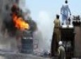 ۱۰ موتر حامل سوخت ناتو در پاکستان به آتش کشیده شد