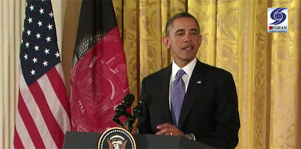 نشست خبری رئیس جمهور کرزی و اوباما به روایت تصویر