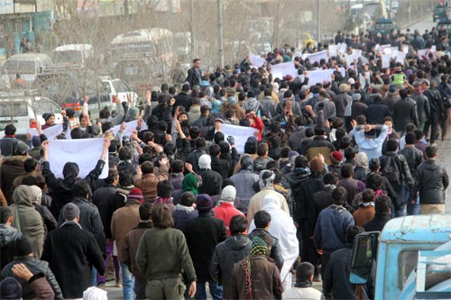 مظاهره مردم غرب کابل به کشتار شیعیان پاکستان