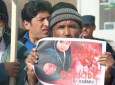گردهمایی و اعتراض مرد هرات  در محکومیت کشتار شیعیان افغانستان در پاکستان در مقابل دفتر یوناما  