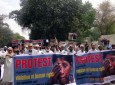 تجمع مسلمانان هندی مقابل سفارت میانمار  