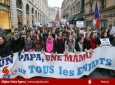 مخالفان ازدواج هم جنس بازان در پاریس تظاهرات کردند