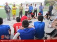 حضور مسئولین فدراسیون فوتبال افغانستان در تمرین تیم منتخب مهاجرین در مشهد مقدس