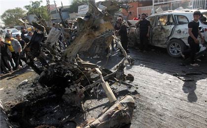 ۲۸ کشته و ۱۲۵ زخمي در انفجارهاي بغدادکشته