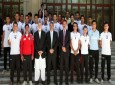 رییس‌جمهور کرزی با تیم‌های فوتبال افغانستان و پاکستان دیدار کرد