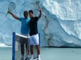مسابقه تنیس نادال و جوکویچ در میان یخ ها  
