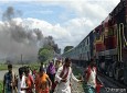 آتش سوزی در قطاری در هند ده ها کشته گرفت