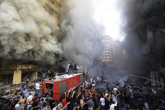 انفجار بمب در یک موتر در جنوب بیروت در 15 آگست