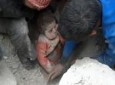 زنده یافتن کودک ۱۴ ماهه سوری پس از هشت روز از زیر آوار