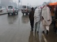 بارش برف در شهر کابل  