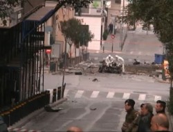 انفجار بمب در مقابل ساختمان بانک یونان در آتن