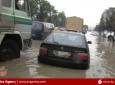 آب گرفتگی جاده ها در کابل پس از بارندگی شدید  