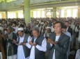نماز عید سعید فطر در مسجد جامع الزهرا در غرب شهر کابل  