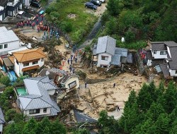 توقف موقت عملیات نجات بازماندگان رانش زمین در هیروشیما
