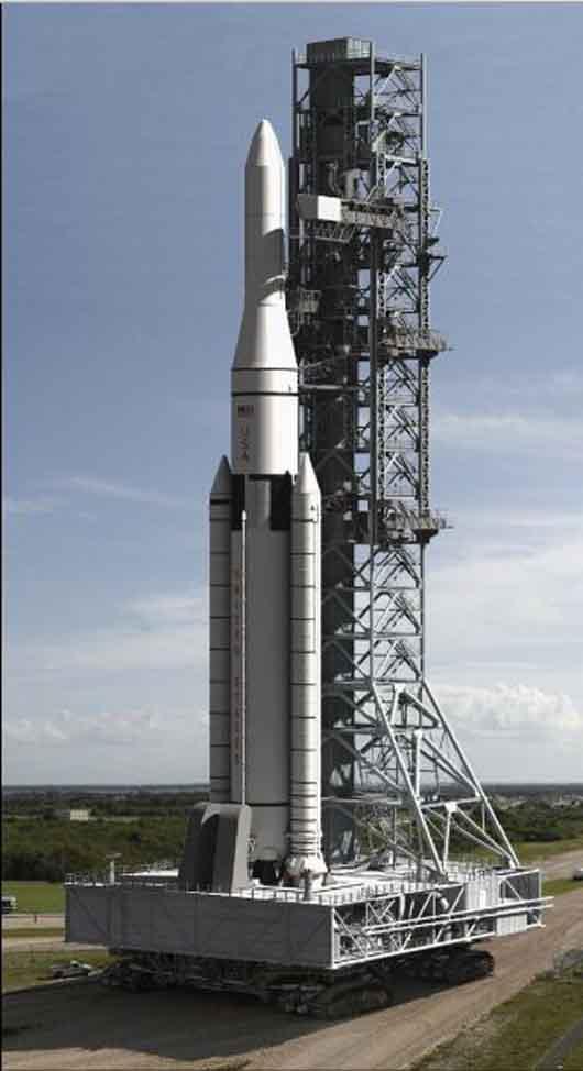 11- چیدمان پایه SLS قادر خواهد بود برای سازگاری با طراحی فعلی فضاپیماها، ‌ محموله‌هایی را در بسته‌بندی‌های 5 متری به فضا ببرد.