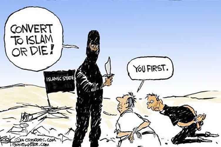 روش داعش یا اسلام بیاورید یا شما را می کشم
