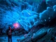 غارهای یخی زیبا در آلاسکا  