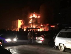 آتش سوزی در مارکت تجاری قیومی سنتر در مزارشریف
