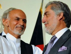 دیدار اشرف غنی و عبدالله با مهاجرین افغانستانی مقیم لندن و اعضای کمیته دفاعی پارلمان بریتانیا