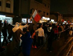 تظاهرات گسترده شبانه در حمایت از شیخ سلمان