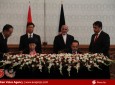 امضای سه موافقت نامه فنی بین افغانستان و جمهوری خلق چین در حضور رییس جمهور غنی و معاون رییس جمهور چین  