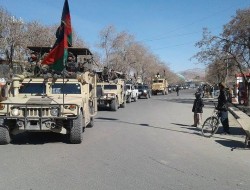 رژه نظامی نیروهای امنیتی در غزنی