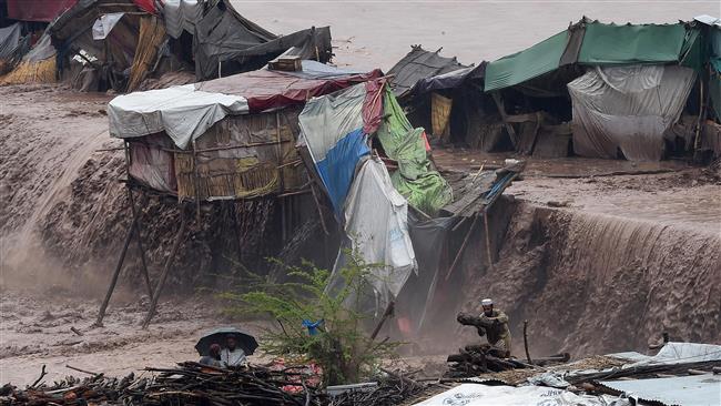 بارش شدید باران، سیلاب و رانش زمین در پاکستان