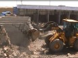 تخریب ده ها دکان در شهر غزنی