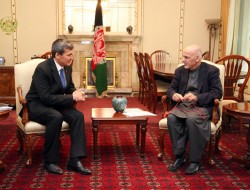 دیدار اشرف غنی با رشید مرادوف معاون صدراعظم و وزیر امور خارجۀ ترکمنستان