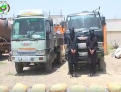 ۴ تروریست با دو موتر مملو از مواد انفجاری در لوگر بازداشت شدند