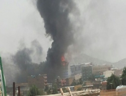 آتش سوزی در مارکیت تجارتی اباسین زدران در کابل