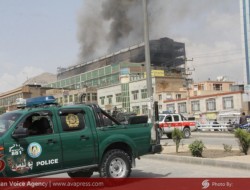 آتش سوزی در یک مارکیت، تردد در غرب کابل را مختل کرده است
