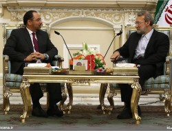 وزیر امورخارجه افغانستان با رئیس مجلس شورای اسلامی ایران دیدار کرد