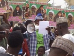 تظاهرات دانشگاهیان جنبش  اسلامی نیجریه برای آزادی شیخ زکزاکی