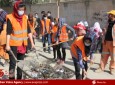 اشتراک بانوان  در پاک کاری سرک های ناحیه ششم کابل  