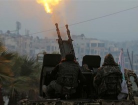 درگیری ارتش سوریه با معارضان در حومۀ دمشق