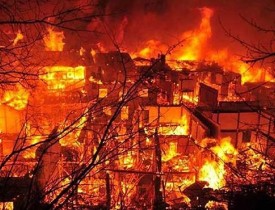 تخریب کامل یک شهر بر اثر آتش سوزی در شیلی
