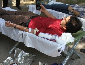 ۱۰هزار سی.سی خون، هدیه مردم فراه به نیروهای امنیتی و بیماران