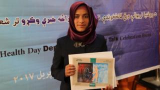 نقاشی دختر افغانستانی ، مقام اول سازمان صحت جهانی را کسب کرد